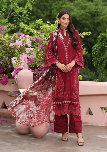 Elaf Premium ELJ-04A Crimson Luxe Embroidered Collection Online Shopping